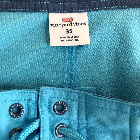 VINEYARD VINES Turquoise Board Shorts Swim Trunks - Picture 5 of 10